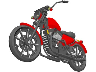 Harley-Davidson (1975) 3D Model preview