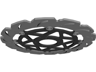 Brake Disk Front GS500 Full Floating 3D Model preview