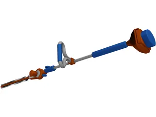 Portable Hedge Trimmer 3D Model preview