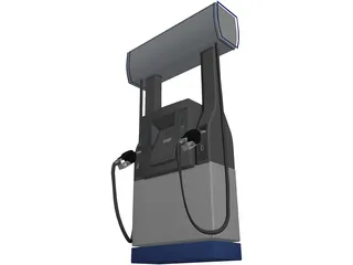 Chevron Gas Pump 3D Model preview