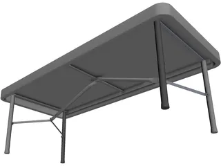 Plastic Folding Table 3D Model preview