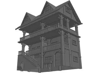 Rustic Home 3D Model preview