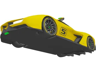 Fittipaldi EF7 Vision GT (2017) 3D Model preview
