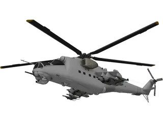 Mil Mi-24 Hind D 3D Model preview