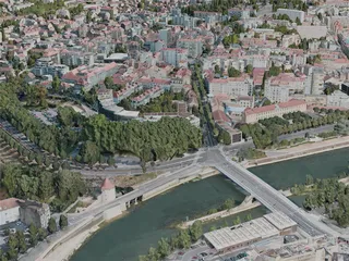 Besancon City, France (2021) 3D Model preview