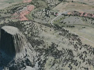 Devils Tower, USA (2021) 3D Model preview