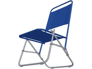 Folding Chair 3D Model preview