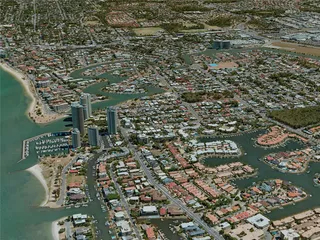 Gold Coast City, Australia (2021) 3D Model preview