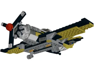 Lego Airplane 3D Model preview