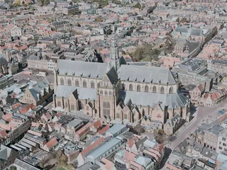 Haarlem City, Netherlands (2021) 3D Model preview