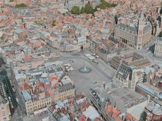Lille City, France (2021) 3D Model preview