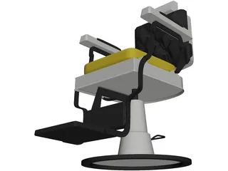 Barber Chair 3D Model preview