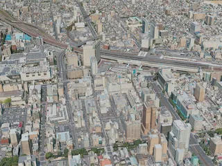Okayama City, Japan (2021) 3D Model preview