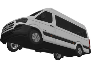 Hyundai H350 Passenger Van (2014) 3D Model preview