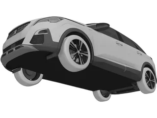 Peugeot 3008 (2019) 3D Model preview