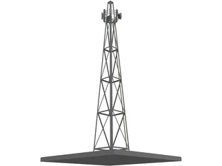 Cellular Tower 3D Model preview