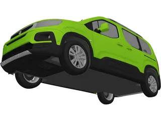 Peugeot Rifter (2020) 3D Model preview