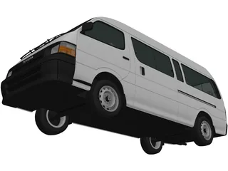 Toyota HiAce H100 Commuter (1992) 3D Model preview