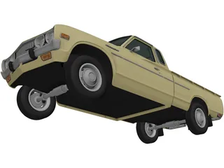 Datsun 620 KingCab (1977) 3D Model preview