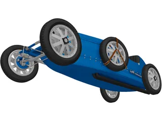 Bugatti Type 35 (1924) 3D Model preview