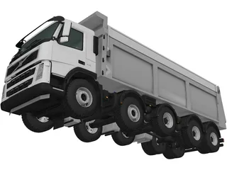 Volvo FM Truck 10x4 Dumper 3D Model preview