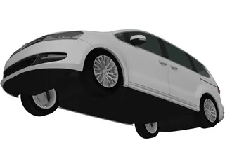 Volkswagen Sharan (2011) 3D Model preview