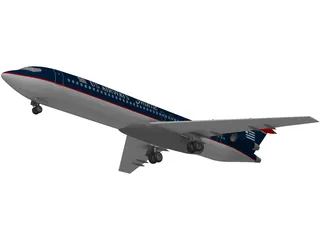 Boeing 727-300 3D Model preview