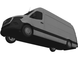 Mercedes-Benz Sprinter Panel Van L4H3 RWD (2019) 3D Model preview