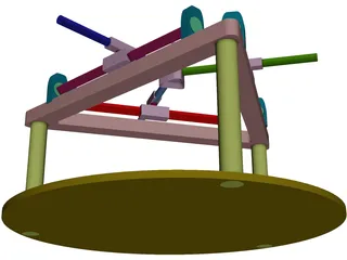 Robot Parallel Manipulatar 3D Model preview