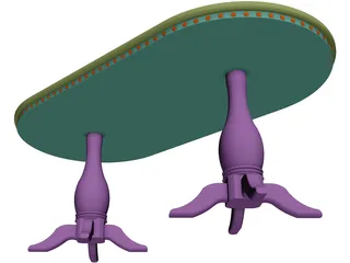 Texas Hold`em Poker Table 3D Model preview