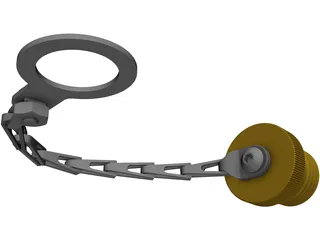 Amphenol Plug Pro Cap - 10-553998-13SS 3D Model preview