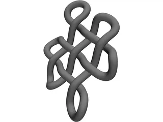 Buddhist Endless Knot 3D Model preview