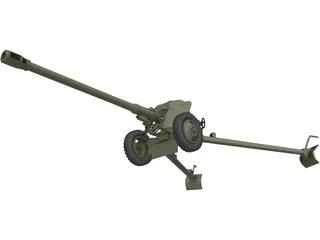 D-44 AT Cannon 3D Model preview
