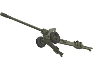 M-46 Field Cannon 3D Model preview