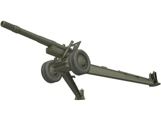 ML-20 WW2 Cannon 3D Model preview