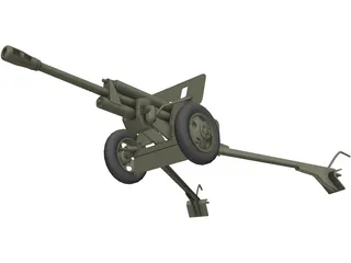 ZIS-3 WW2 Field Cannon 3D Model preview