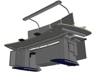 Cergo Operator Desk System Model Cergo B 3-4 3D Model preview