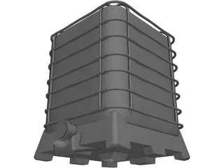 IBC Chemical Bin 3D Model preview
