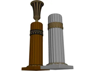 Columns 3D Model preview