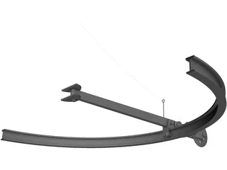 Tug Boat Towing Hook 3D Model preview