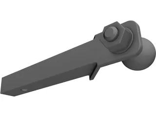 Ball Trailer Hitch 3D Model preview