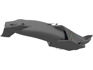Race Car Body 3D Model preview