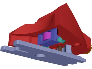 Ski Binding Toe 3D Model preview