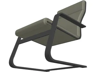 Laminated Wood Style Chair 3D Model preview