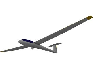 Rolladen-Schneider LS4 Glider 3D Model preview
