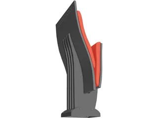 Auditorium Chair 3D Model preview