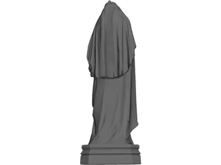 Virgin Mary Statue with Baby Jesus 3D Model preview