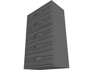 Upright Dresser 3D Model preview