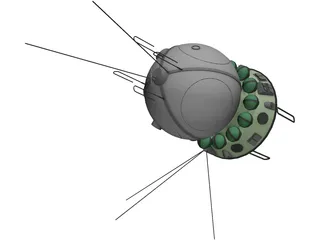 Vostok Spacecraft 3D Model preview