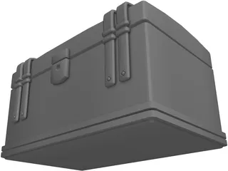 Wooden Chest 3D Model preview
